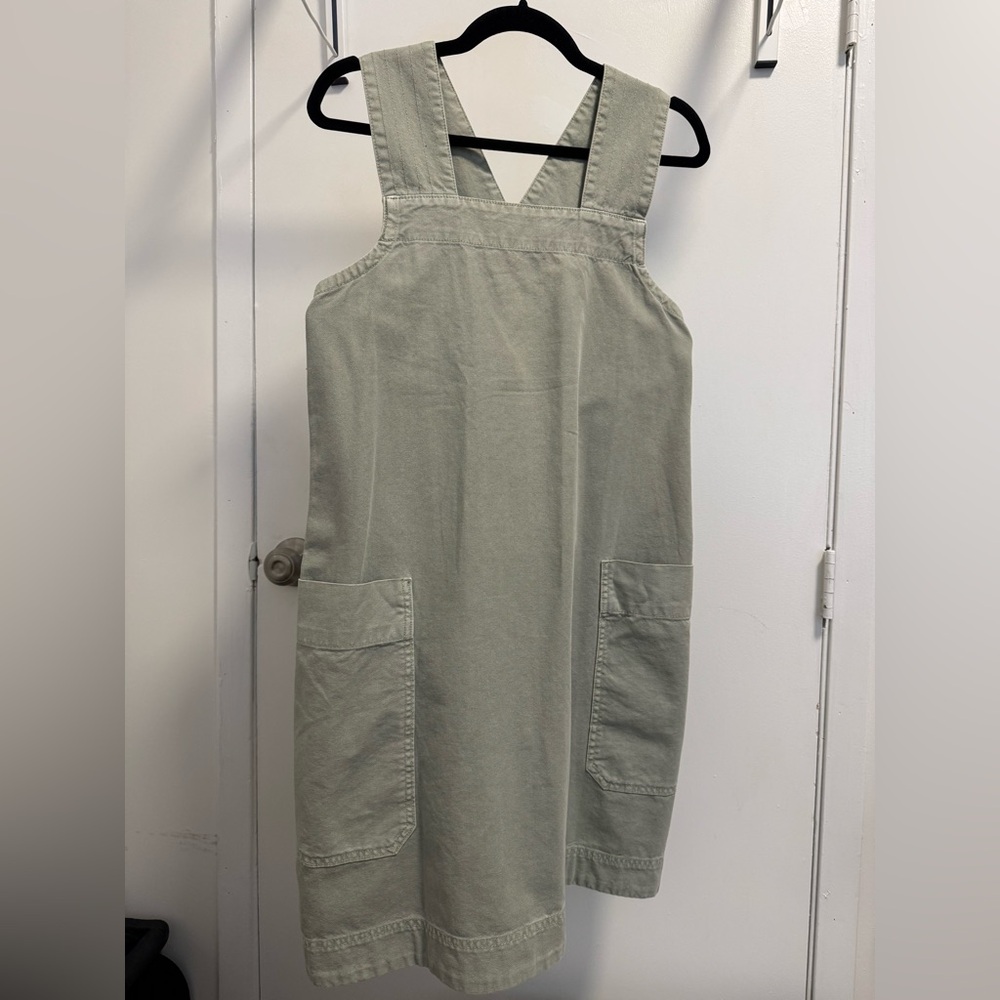 Everlane The Cross - Back  Apron Canvas Mini Dress Size Small